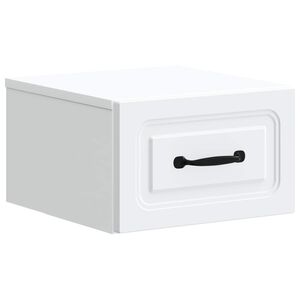 vidaXL Vegghengt Nattbord Hvit 34,5 x 33 x 20 cm Konstruert tre