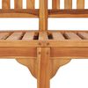 vidaXL Benk bananformet 120 cm heltre teak
