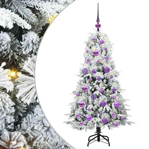 vidaXL Kunstig sammensatt juletre med 150 LED Hvit 120 cm PE og PVC
