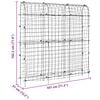 vidaXL Hageespalier for klatreplanter U-form 181x31x182,5 cm stål