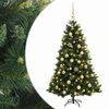 vidaXL Kunstig juletre med julekuler 120 cm 150 LED-lys Varmhvit