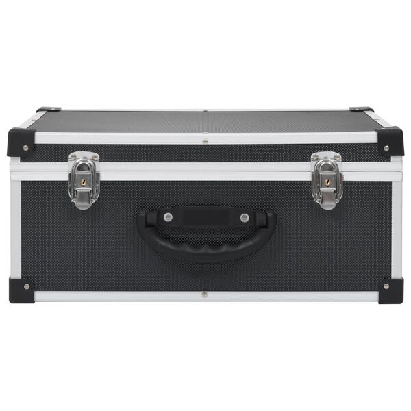 vidaXL CD-koffert for 60 CD-er aluminium ABS svart