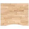 vidaXL Bordplate rektangul&aelig;r 100x80x2,5 cm ubehandlet heltre eik