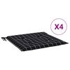 vidaXL Stolputer 4 stk svart rutem&oslash;nster 50x50x3 cm stoff