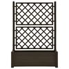 vidaXL Plantekasse med espalier 100x43x142 cm PP mocca