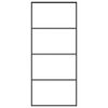 vidaXL Skyved&oslash;r frostet ESG-glass og aluminium 90x205 cm svart