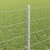 vidaXL Gjerde og Støtte sølv 0,8 x 10 m Stål