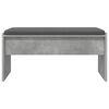 vidaXL Gangbenk med pute Betonggr&aring; 83 x 38 x 40 cm