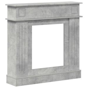 vidaXL Peisramme Betonggr&aring; 102 x 26 x 100 cm Konstruert tre
