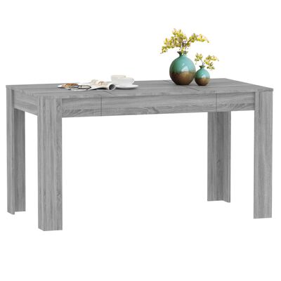 vidaXL Spisebord grå sonoma 140x74,5x76 cm konstruert tre