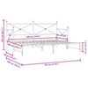 vidaXL Dagseng med trille uten madrass hvit 90x190 cm st&aring;l