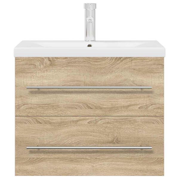 vidaXL Baderomsskapsett 2 deler sonoma eik konstruert tre