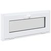 vidaXL Kj&oslash;levindu RISOR 90 x 40 cm PVC og glass Hvit