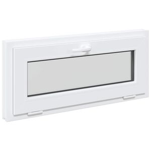vidaXL Kj&oslash;levindu RISOR 90 x 40 cm PVC og glass Hvit