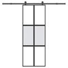 vidaXL Skyved&oslash;r med monteringssett 76x205 cm herdet glass og aluminium