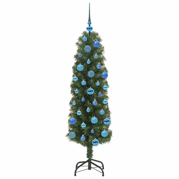 vidaXL Kunstig juletre med 150 LED grønn 150 cm PVC og stål og plast