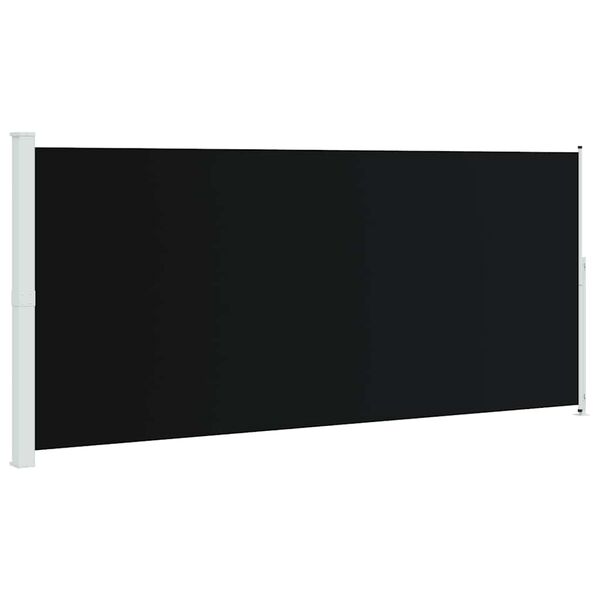 vidaXL Uttrekkbar sidemarkise 220x500 cm svart