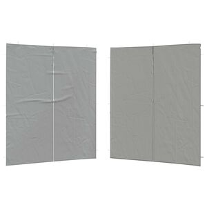 vidaXL Party Telt Sidevegg 2 stk. 200 x 195 cm Lysegr&aring; PE og st&aring;l