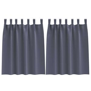 vidaXL M&oslash;rkleggende Gardiner med Ringer 2 pcs Antrasitt 140 x 140 cm