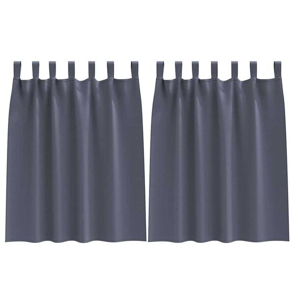 vidaXL Mørkleggende Gardiner med Ringer 2 pcs Antrasitt 140 x 140 cm