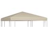 vidaXL Toppduk til paviljong 310 g/m&sup2; 3x3 m beige