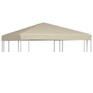 vidaXL Toppduk til paviljong 310 g/m&sup2; 3x3 m beige