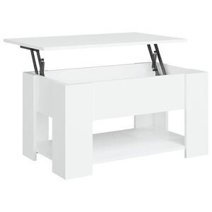 vidaXL Salongbord hvit 79x49x41 cm konstruert tre