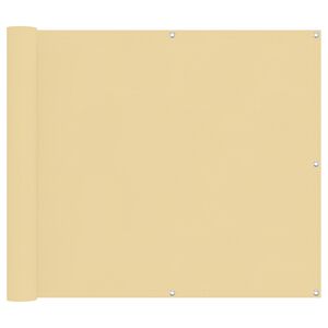 vidaXL Balkong Skjerm sand 100 x 500 cm Oxford Stoff