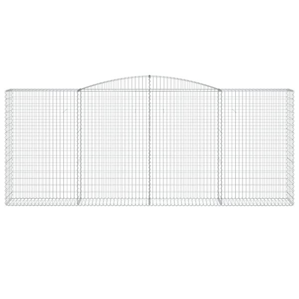 vidaXL Gabionkurver buede 9 stk 400x50x160/180 cm galvanisert jern