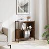vidaXL Bokhylle brun eik 72x28x77,5 cm konstruert tre