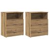 vidaXL Nattbord 2 stk artisan eik 50x32x60 cm konstruert tre