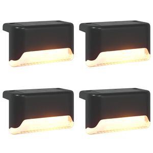 vidaXL Utend&oslash;rs sollys med bakkefeste 4 pcs Varmhvit 4,5 cm ABS og PS