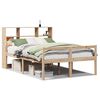 vidaXL Seng med bokhylle uten madrass 140x190 cm heltre furu
