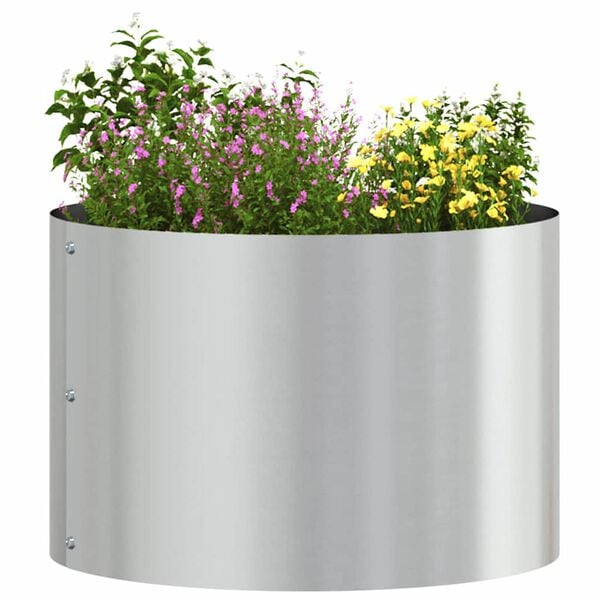 vidaXL Hageblomsterpotte 5 pcs s&oslash;lv 30 x 30 x 20 cm Galvanisert St&aring;l