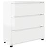 vidaXL Oppbevaringsskap 80 x 31 x 81 cm Konstruert tre H&oslash;yglanset hvit
