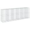 vidaXL Gabionkurv med deksel 550x100x200 cm galvanisert jern