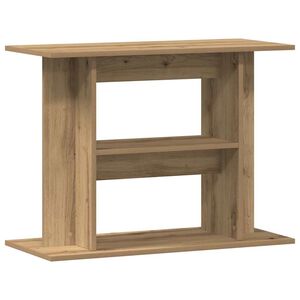vidaXL Akvariestativ h&aring;ndverkseik 80x35x60 cm konstruert tre
