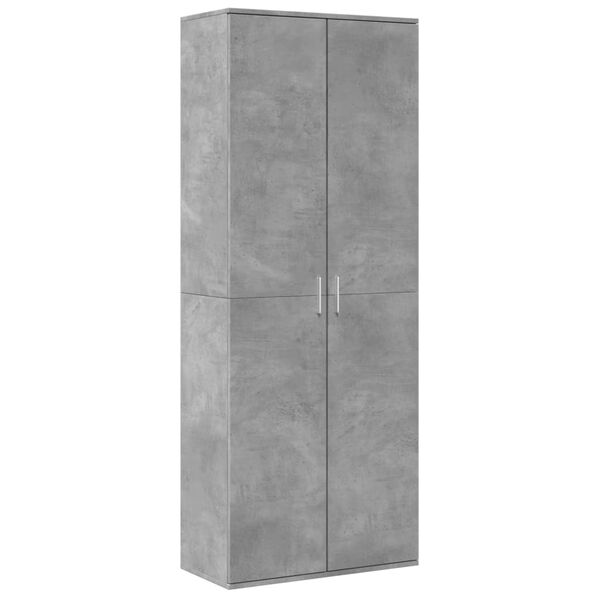 vidaXL Highboard betonggrå 70x35x180 cm konstruert tre