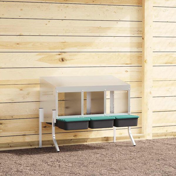 vidaXL Kyllinghus 3 rom med ben galvanisert st&aring;l