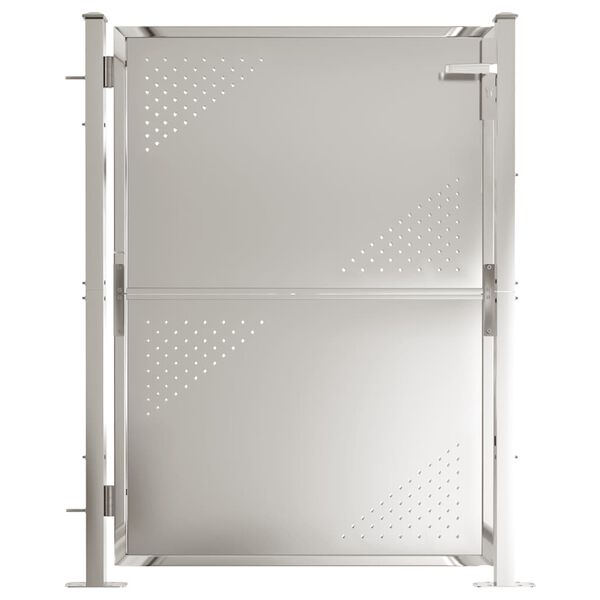 vidaXL Hageport 100x120 cm rustfritt stål