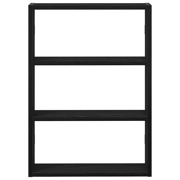 vidaXL Vegghylle svart 43x9x60 cm konstruert tre