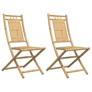 vidaXL Klappstoler 2 stk 46x66x99 cm bambus