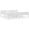 vidaXL Sengeramme hvit heltre furu 200x200 cm