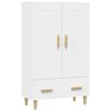 vidaXL Highboard hvit 70x31x115 cm konstruert tre