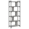 vidaXL Bokhylle 6 etasjer grå sonoma 76x32x192 cm konstruert tre