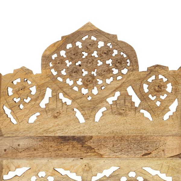 vidaXL Romdeler håndskåret 4 paneler 160x165 cm heltre mango