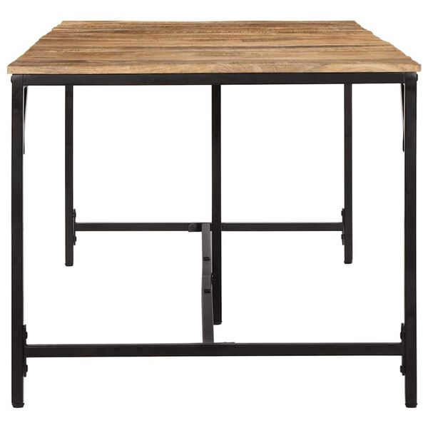 vidaXL Spisebord 220x90x75 cm grovt heltre mangotre