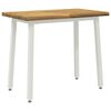 vidaXL Firkantet spisebord 90 x 55 x 75 cm Solid akasietre Hvitvasket