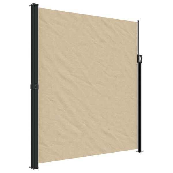 vidaXL Uttrekkbar sidemarkise beige 220x600 cm
