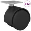 vidaXL Svinghjul 12 pcs Svart 39,5 x 39,5 x 37,8 mm Jern og PP